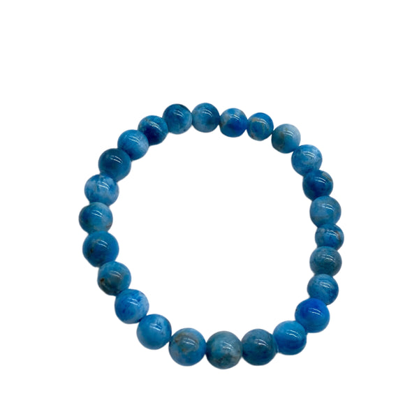 Apatite Blue Beaded Bracelet 8mm