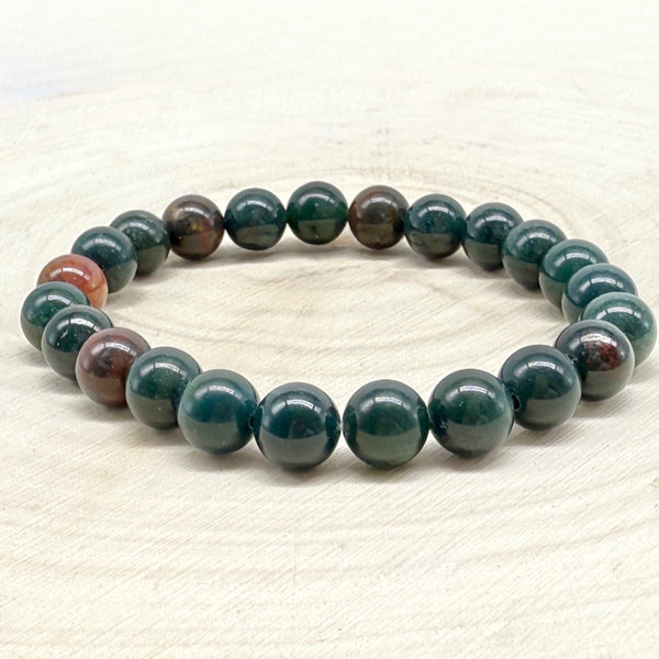 Bloodstone Brazil Stretch Bracelet 8mm