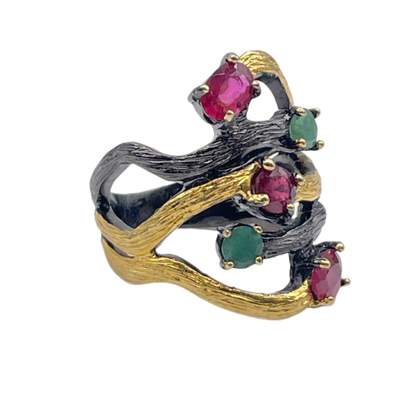 Emerald and Ruby Ring