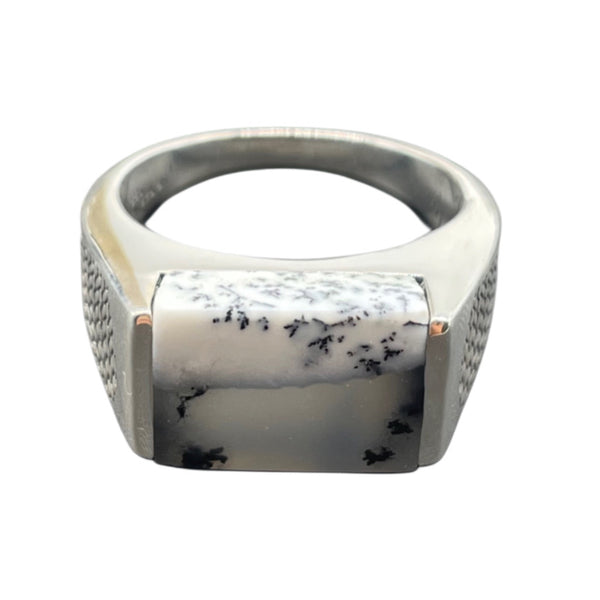 Men's Dendritic Opal Ring