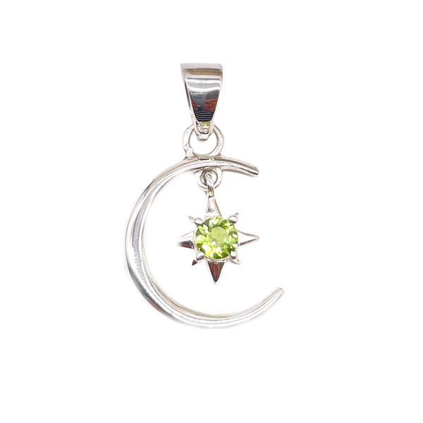 Peridot Crescent Moon pendant