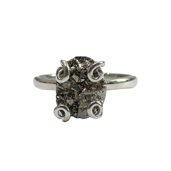 Pyrite Druzy Ring