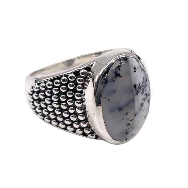 Men's Dendritic Opal Ring