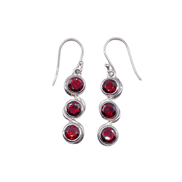 Garnet Dangle Earrings