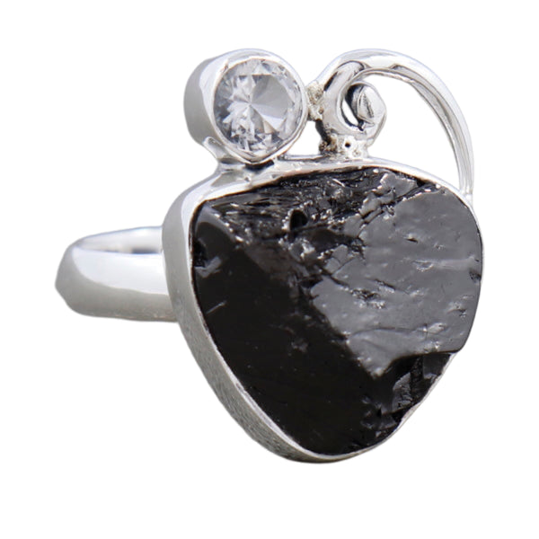 Shungite+Crystal Ring