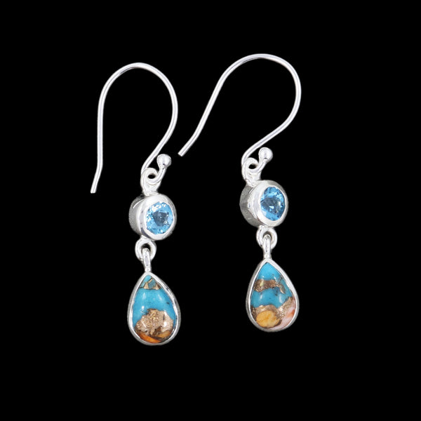 Turquoise Spiny Oyster Earrings