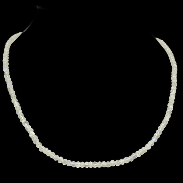 Rainbow Moonstone Beaded Necklace