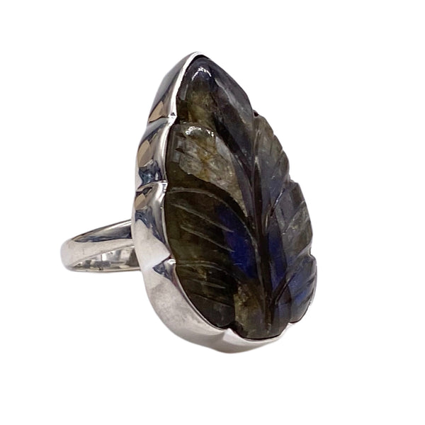 Carving Labradorite Ring