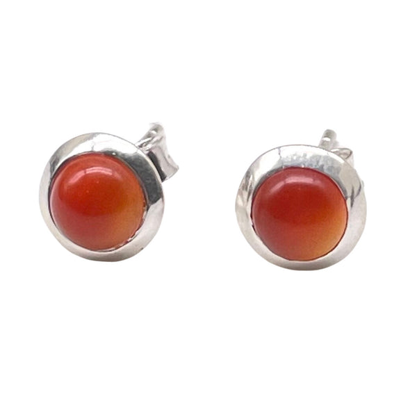 Carnelian Round Studs