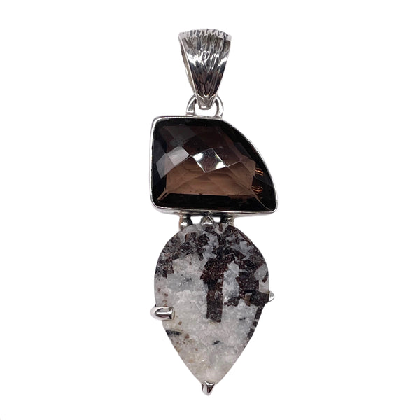 Astrophilite Smoky Quartz pendant