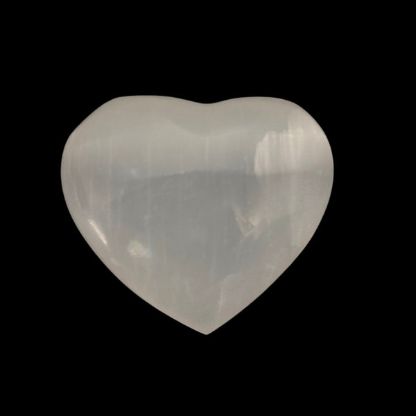 Selenite heart 2.25” crystal