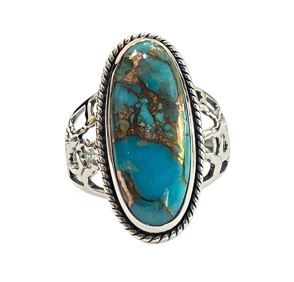 Blue Copper Turquoise Ring