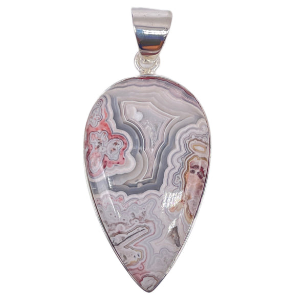 Crazy lace agate pendant