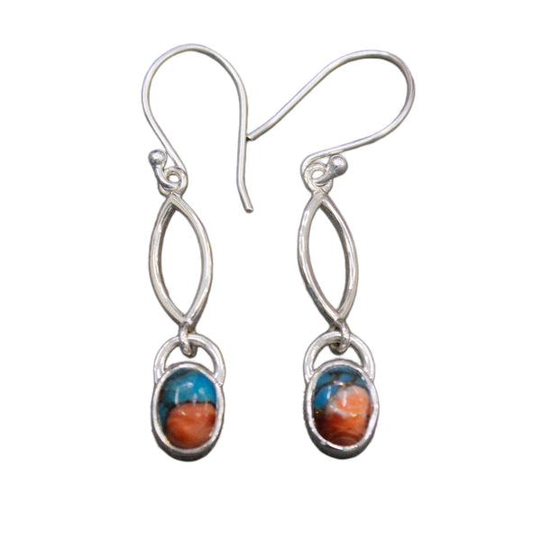 Turquoise Spiny Oyster Earrings