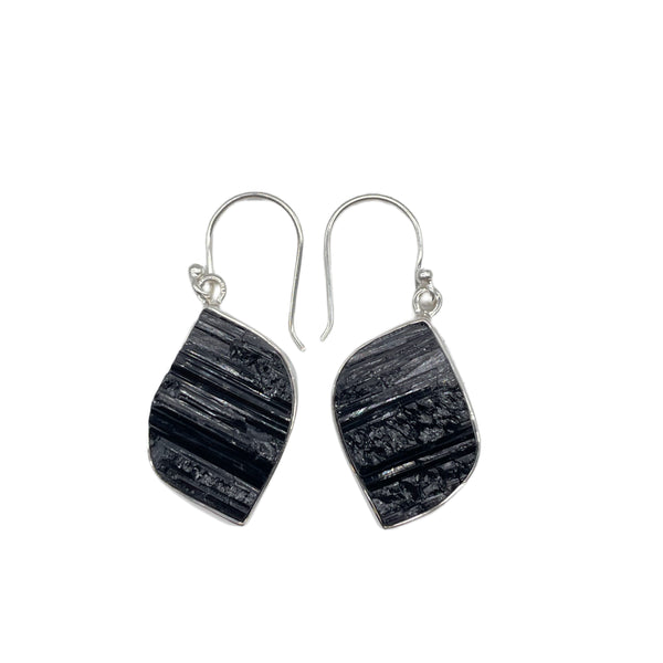 Black Tourmaline Dangle Earrings