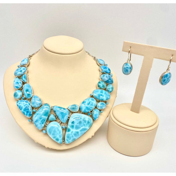 Larimar necklace set