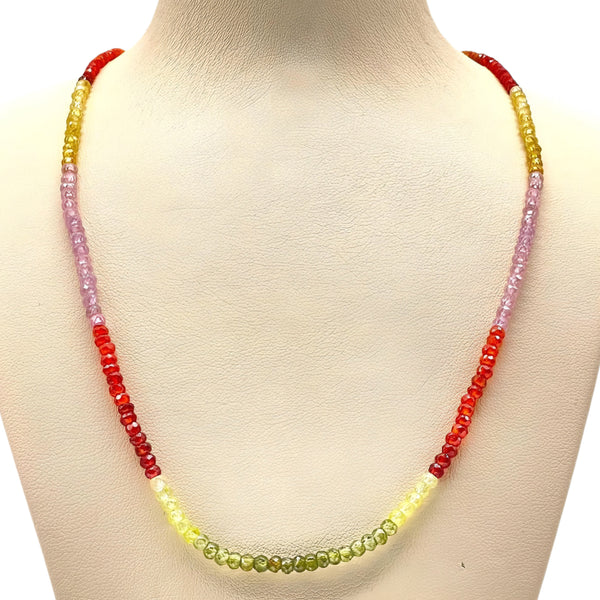 Multi zircon Beaded necklace