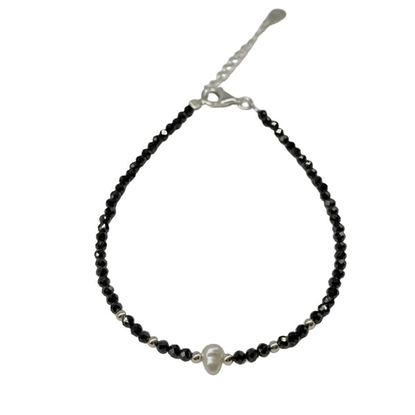 Black spinel Beaded Bracelet