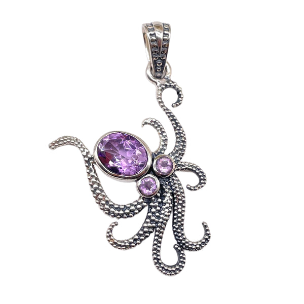 Amethyst octopus Pendant