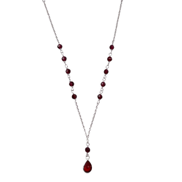 Garnet Beaded Necklace