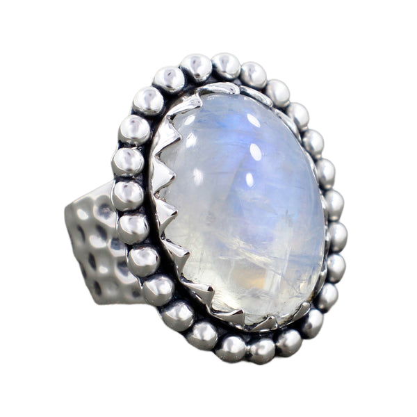 Rainbow Moonstone Ring