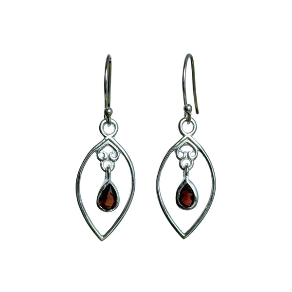 Garnet Dangle Earrings
