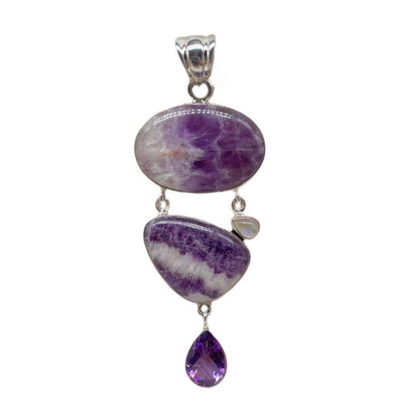 Amethyst With Amethyst Lace Pendant