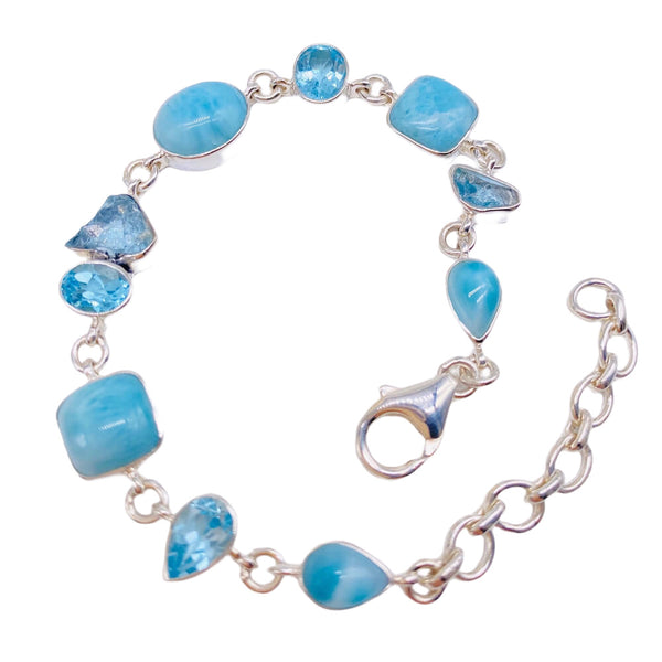 Larimar with blue topaz Bracelet