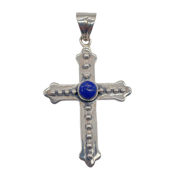 LAPIS LAZULI CROSS PENDANT