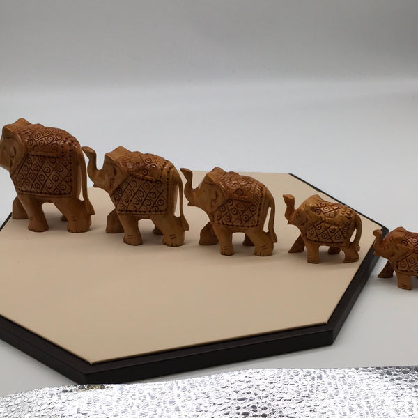 Wood Elephant family