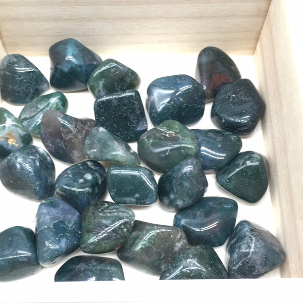 Moss Agate Tumble (per piece)