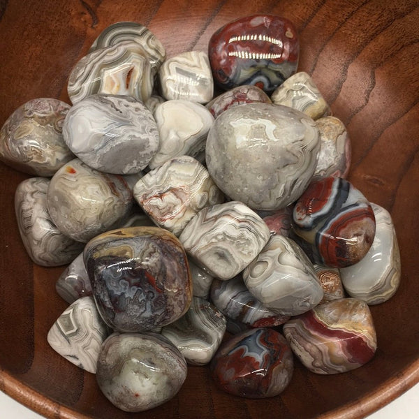 Crazy lace Agate tumble (per piece)