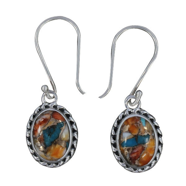 Turquoise Spiny Oyster Earrings