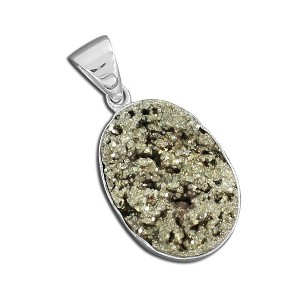 PYRITE DRUZY PENDANT