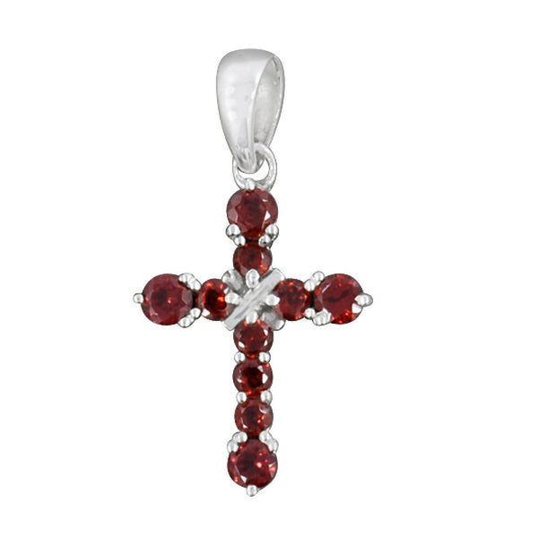 GARNET CROSS PENDANT