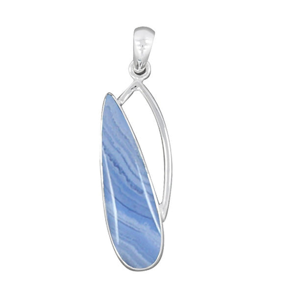 BLUE LACE AGATE PENDANT