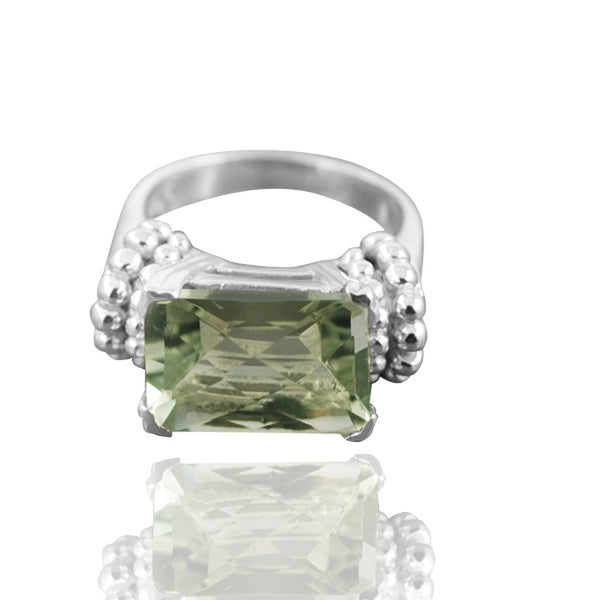 GREEN AMETHYST RING