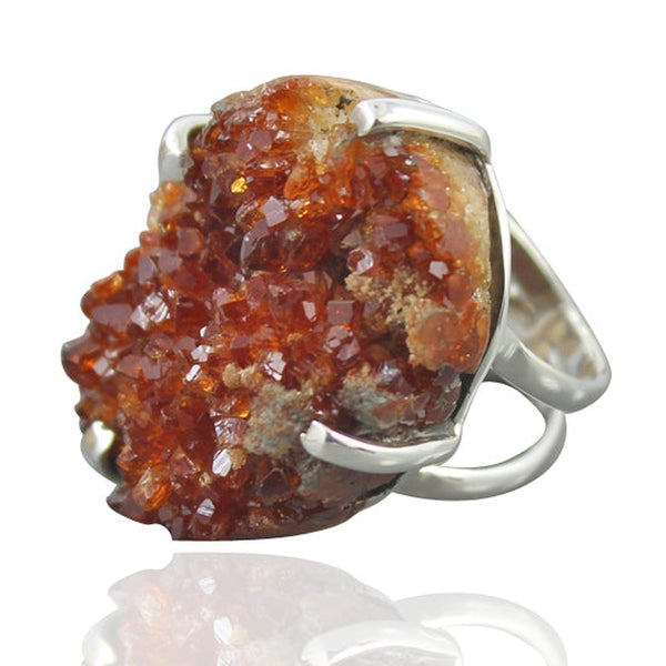 DRUSE (CITRINE) RING