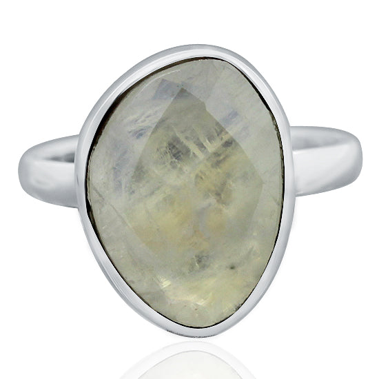 Rainbow Moonstone Ring