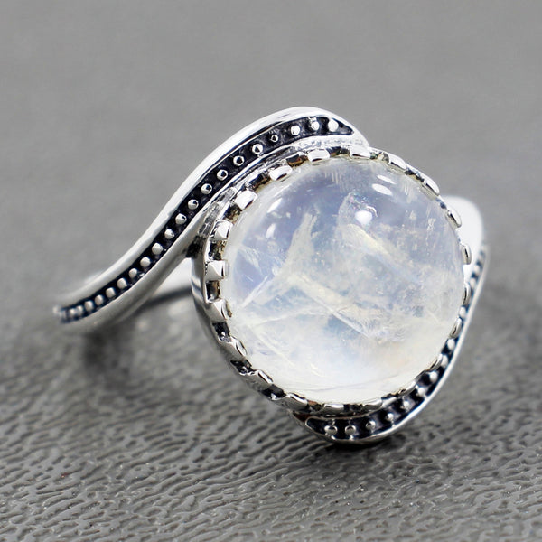 Rainbow Moonstone Ring