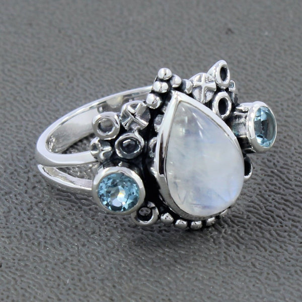 RAINBOW MOONSTONE RING