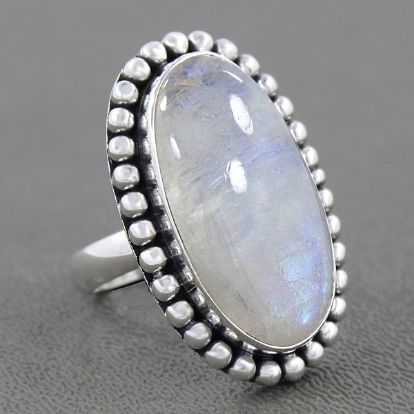 RAINBOW MOONSTONE RING