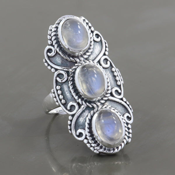 RAINBOW MOONSTONE RING