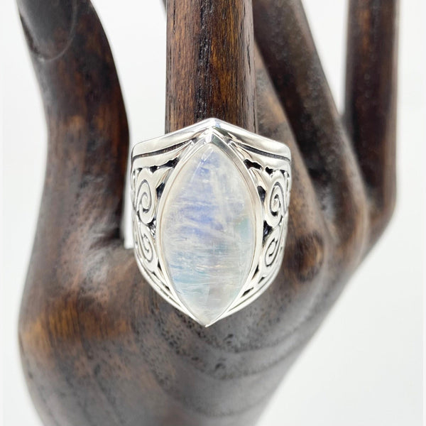 RAINBOW MOONSTONE RING